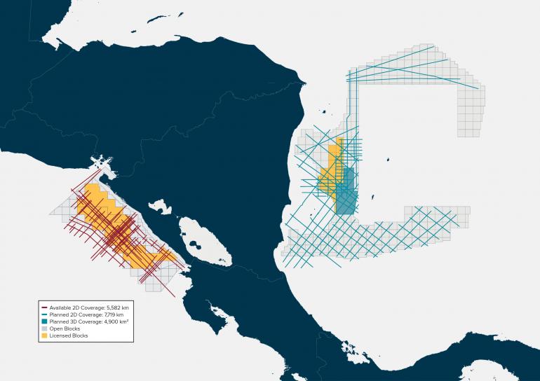 Geoex multi-client regional programs offshore Nicaragua.